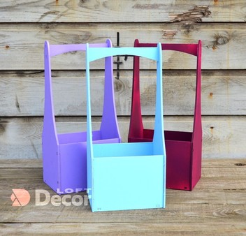 Ящик деревянный с ручкой 35x15.5x12.5 см, deloft.ru 