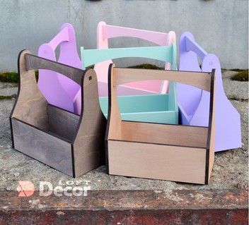 Ящик деревянный с ручкой H20/7x19x10 см