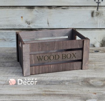 Ящик деревянный для цветов 30x20x15см deloft.ru