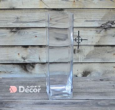 Стеклянная ваза Квадратная H50 см
