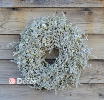 Венок декоративный зеленая Олива D35 см