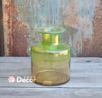 Стеклянная Ваза бутыль D15,8 см фисташка