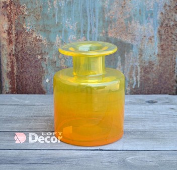 Стеклянная Ваза бутыль D15,8 см оранж
