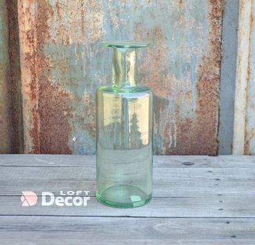 Стеклянная Ваза бутыль D11,8 см травяная