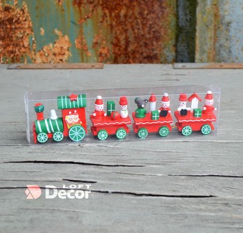 Новогоднее украшение Паровозик 24x6см