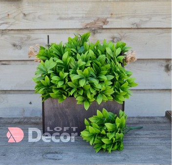 Искусственный куст Бересклет 7 веток, зеленый 30 см