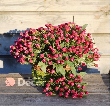 Камелия искусственная 27 см бордовая