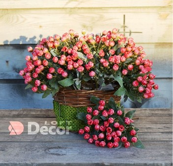 Камелия искусственная 27 см розовая